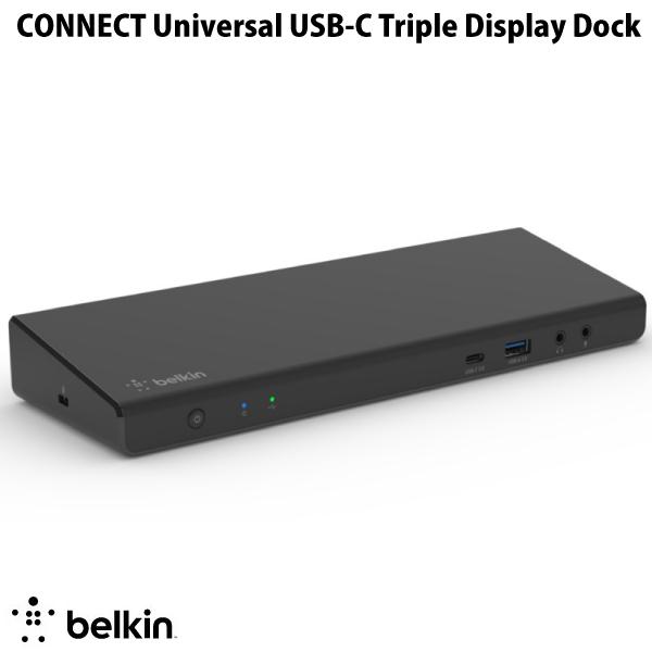 【マラソン★2,000円OFFクーポン配布中】 BELKIN CONNECT Universal USB-C Triple Display Dock 最大85W PD対応 USB Tyep-C トリプル ディスプレイ ドック # INC007qcBK ベルキン (ドック・ハブ)