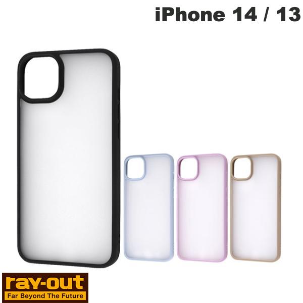  Ray Out iPhone 14 / 13 マットハイブリッドケース SHEER レイアウト (スマホケース・カバー)