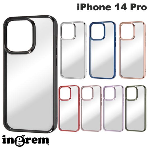 iPhone 14 Pro Case, Clear Case, Metal Sides, Clear Back, ingrem iPhone 14 Pro TPU Soft Case META Frame (Smartphone Case/Cover)