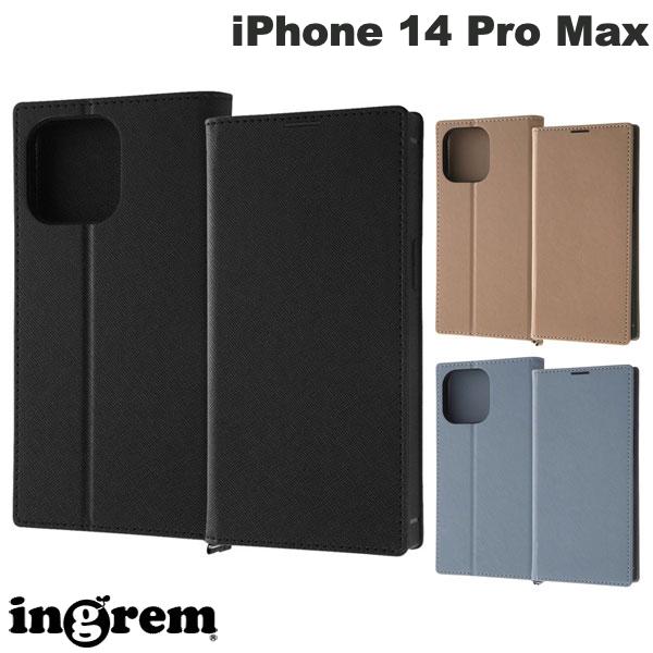 ingrem iPhone 14 Pro Max 내충격 수첩형 가죽 케이스 KAKU Durable 잉글렘(스마트폰 케이스·커버)