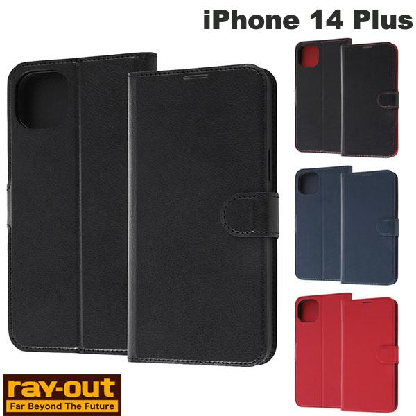 樂天商城 - Ray Out iPhone 14 Plus 耐衝撃 手帳型レザーケース シンプル マグネット レイアウト (スマホケース・カバー)