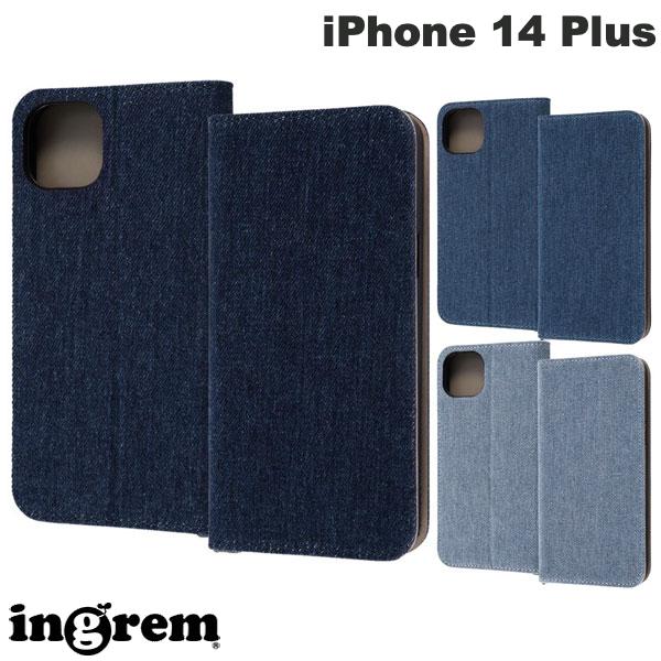 ingrem iPhone 14 Plus 내충격 수첩형 데님 케이스 잉글렘(스마트폰 케이스·커버)