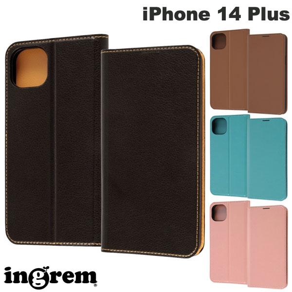 樂天商城 - ingrem iPhone 14 Plus 耐衝撃 手帳型レザーケース シンプル イングレム (スマホケース・カバー)