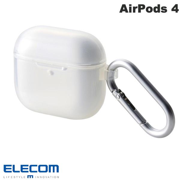 エレコム AirPods 4 ソフトケース MagSafe対応 カラビナ付 クリア # AVA-AP06UCCR ...