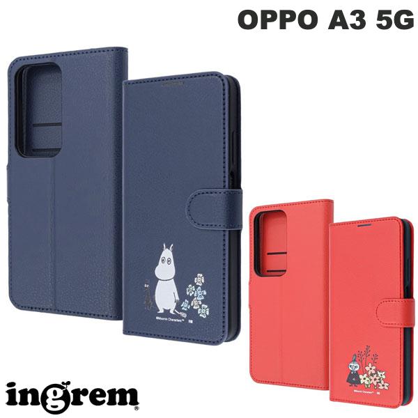 樂天商城 - OPPO A3 5G ケース ingrem OPPO A3 5G ムーミン 衝撃吸収 マグネットベルト シンプル 手帳型レザーケース イングレム (アンドロイドスマホケース・カバー) オッポ