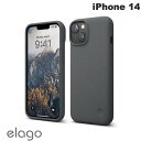  elago iPhone 14 PEBBLE CASE Dark Grey # EL_INNCSTPPC_DG エラゴ (スマホケース・カバー)