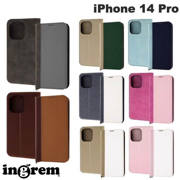 樂天商城 - ingrem iPhone 14 Pro 耐衝撃 手帳型レザーケース Noble イングレム (スマホケース・カバー)