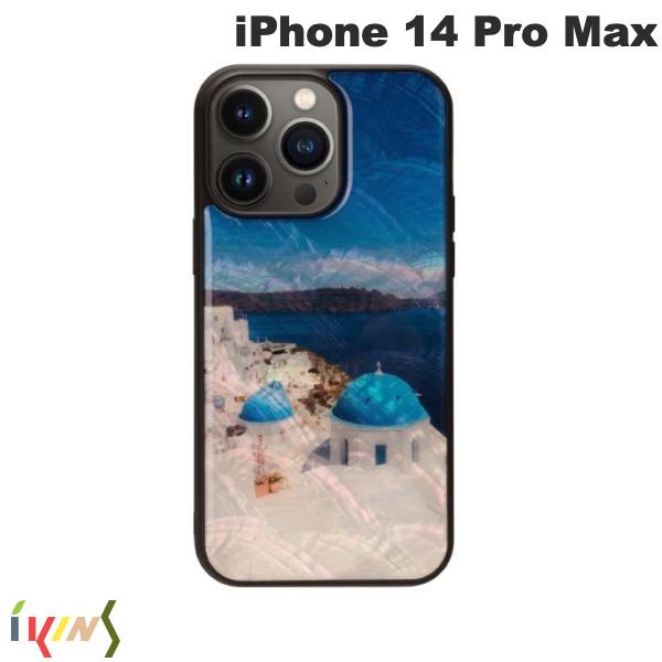 [ネコポス発送] Ikins iPhone 14 Pro Max 天然貝ケース サントリーニ島 # I23608i14PM アイキンス (スマホケース・カバー)