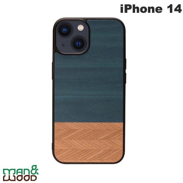 マンアンドウッド スマホケース メンズ [ネコポス送料無料] Man & Wood iPhone 14 天然木ケース Denim # I23623i14 マンアンドウッド (スマホケース・カバー) ウッド 木製