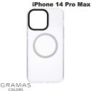 ネコポス送料無料 GRAMAS COLORS iPhone 14 Pro Max Rim-ix MagSafe対応 ハイブリッドケース クリア CHCRM-IP22CLR グラマス カラーズ (スマホケース カバー)