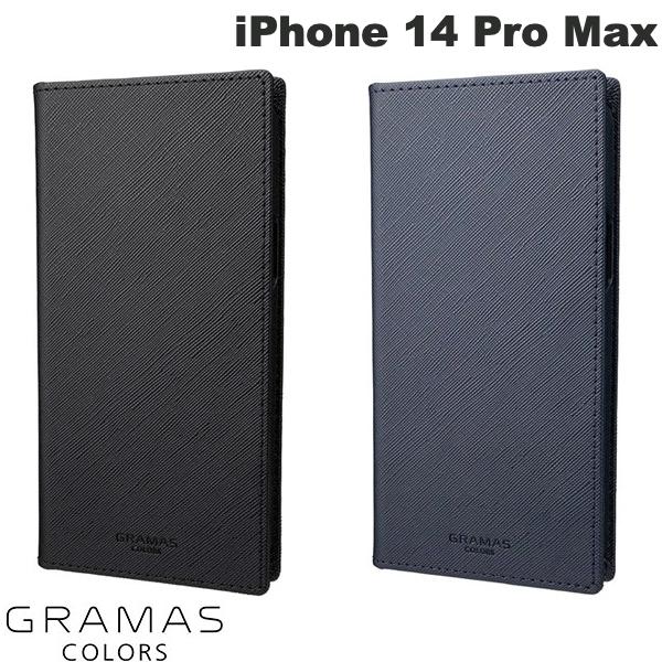 [ネコポス送料無料] GRAMAS COLORS iPhone 14 Pro Max G-FOLIO サフィアーノPUレザー フォリオケース グラマス カラーズ スマホケース・カバー 