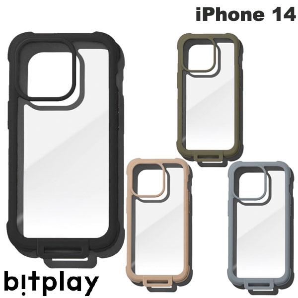 ネコポス発送 bitplay iPhone 14 Wander Case ビットプレイ (スマホケース カバー) ショルダーストラップ ワンダーケース ステッカー付き ミリタリー ベージュ カーキ ブルーグレー 米軍 MIL規格 耐衝撃 タフケース