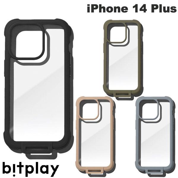 ネコポス発送 bitplay iPhone 14 Plus Wander Case ビットプレイ (スマホケース カバー) ショルダーストラップ ワンダーケース ステッカー付き ミリタリー ベージュ カーキ ブルーグレー 米軍 MIL規格 耐衝撃 タフケース