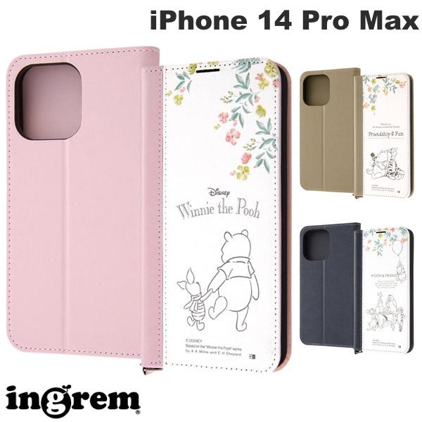 ingrem iPhone 14 Pro Max 디즈니 캐릭터 내충격 수첩형 가죽 케이스 Noble 잉글렘(스마트폰 케이스·커버)
