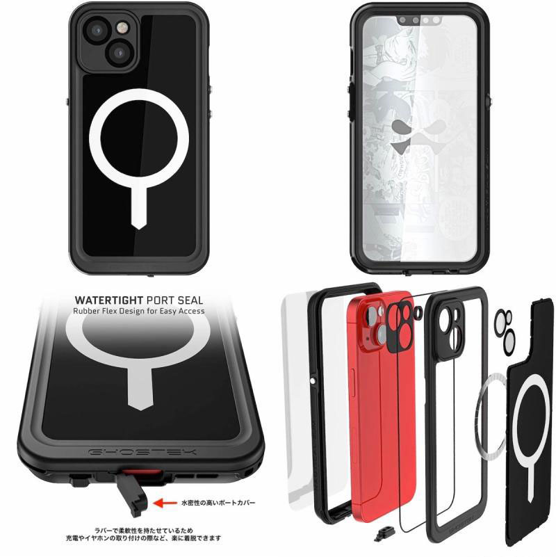GHOSTEK iPhone 14 Plus Nautical Slim 防水 防雪 防塵 ケース MagSafe対応 ゴーステック (スマホケース・カバー) 防水ケース 防雪 防塵 360度保護 全面保護 [bosui2023] 3