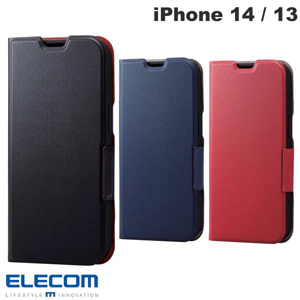 樂天商城 - エレコム iPhone 14 / 13 ソフトレザーケース 薄型 磁石付 (スマホケース・カバー)