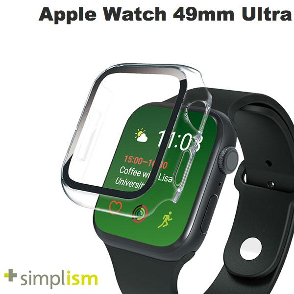  Simplism Apple Watch 49mm Ultra 2 / Ultra ゴリラガラス 高透明 ガラス一体型PCケース クリア # TR-AW2249-GLPC-GOCCL シンプリズム (アップルウォッチケース カバー)