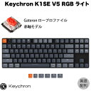 Keychron K1 SE V5 Mac英語配列 有線 / Bluetooth 5.1 ワイヤレス 両対応 テンキーレス ロープロファイル Gateron 赤軸 87キー RGBライト メカニカルキーボード # K1SE-B1-US キークロン (Bluetoothキーボード) 【国内正規品】