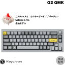 Keychron Q2 QMK シルバーグレー Mac英語配列 有線 テンキーレス ホットスワップ Gateron G Pro 赤軸 66キー RGBライト カスタムメカニカルキーボード ノブバージョン # Q2-N1-US キークロン (キーボード) 【国内正規品】