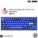 Keychron Q2 QMK ネイビーブルー Mac英語配列 有線 テンキーレス ホットスワップ Gateron G Pro 赤軸 66キー RGBライト カスタムメカニカルキーボード ノブバージョン # Q2-O1-US キークロン (キーボード) 【国内正規品】