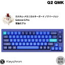 Keychron Q2 QMK ネイビーブルー Mac英語配列 有線 テンキーレス ホットスワップ Gateron G Pro 茶軸 66キー RGBライト カスタムメカニカルキーボード ノブバージョン # Q2-O3-US キークロン (キーボード) 【国内正規品】
