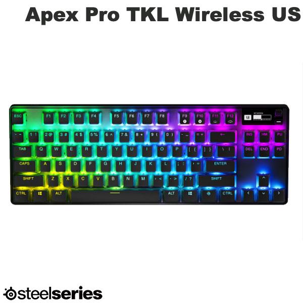 SteelSeries Apex Pro TKL Wireless US (2023) 英語配列 84キー 有線 / 2.4GHz / Bluetooth 5.0 ワイヤレス テンキーレスメカニカルゲーミングキーボード APC機能 OmniPoint 2.0 スイッチ 64865J スティールシリーズ