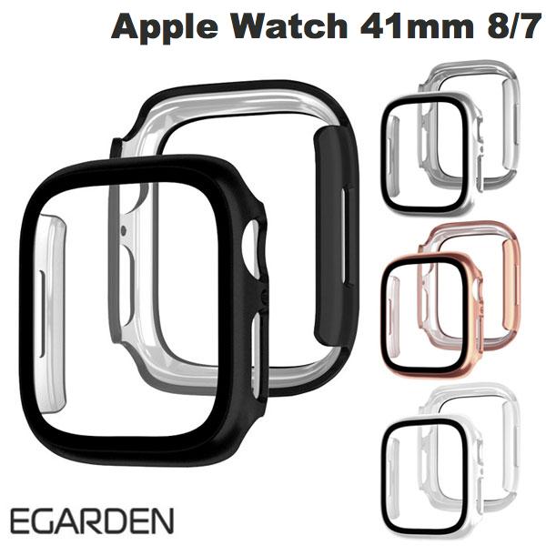 樂天商城 - EGARDEN Apple Watch 41mm Series 9 / 8 / 7 ガラスフィルム一体型ケース エガーデン (アップルウォッチケース カバー) 高透明 保護フィルム付き ガラス付き メンズ レディース かわいい おしゃれ