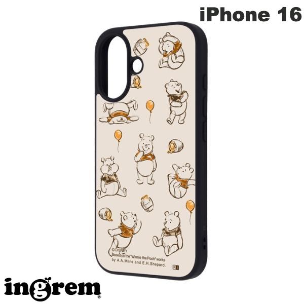 樂天商城 - iPhone 16 ケース ディズニー プーさん ingrem iPhone 16 ディズニー maru 衝撃吸収 バンパー ハイブリッドケース プーさん_sketch # IC-DP46K4TB/PO55 イングレム (スマホケース・カバー)