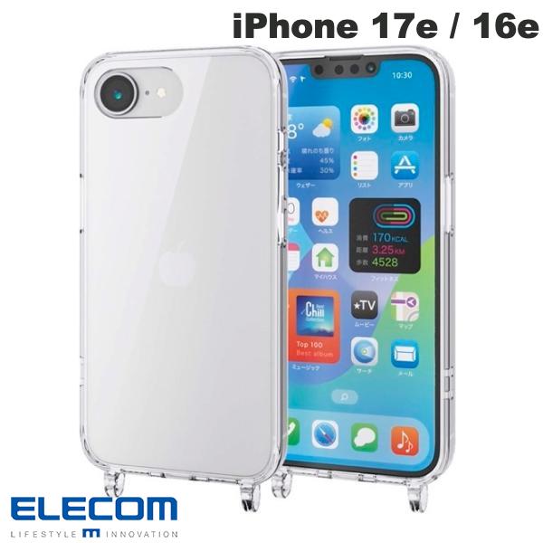 樂天商城 - エレコム iPhone 17e / 16e ハイブリッドケース ストラップホール付き クリア # PM-A25SHVCKSHCR エレコム (スマホケース・カバー)