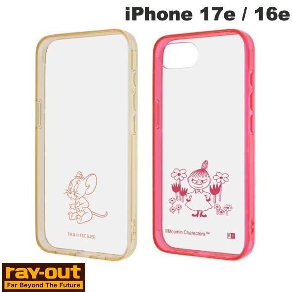 iPhone17e 케이스 클리어 케이스 투명 Ray Out iPhone 17e / 16e Like standard 내충격 하이브리드 케이스 Charaful 레이아웃(스마트폰 케이스·커버) 톰과 제리 무민 미이