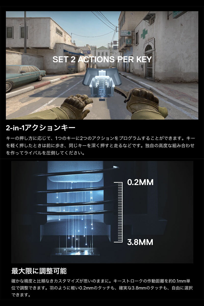 SteelSeries Apex Pro TKL JP (2023) ���ܸ����� 88���� ͭ�� �ƥ󥭡��쥹�ᥫ�˥��륲���ߥ󥰥����ܡ��� APC��ǽ OmniPoint 2.0 �����å� # 64861J ���ƥ����륷�꡼�� (�����ܡ���)