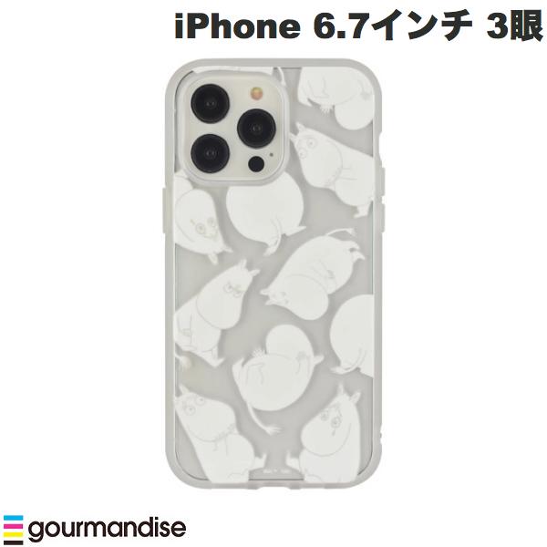 ネコポス送料無料 gourmandise iPhone 14 Pro Max / 13 Pro Max / 12 Pro Max 耐衝撃ケース IIIIfi (イーフィット) CLEAR ムーミン ムーミン MMN-119A グルマンディーズ (スマホケース カバー)