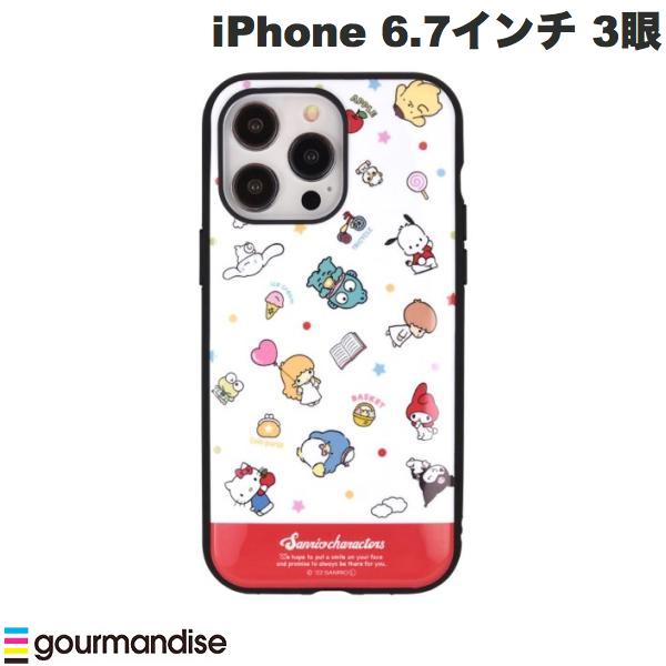  gourmandise iPhone 14 Pro Max / 13 Pro Max / 12 Pro Max 耐衝撃ケース IIIIfi+ (イーフィット) サンリオキャラクターズ ミックス(レトロカラー) # SANG-253MX グルマンディーズ (スマホケース・カバー)