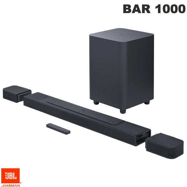    JBL BAR 1000 Bluetooth 5.0 ワイヤレス サラウンドシステム サウンドバー サラウンドスピーカー サブウーファー付属 ブラック # JBLBAR1000PROBLKJN ジェービーエル ホームシアター 立体音響 ウーハー