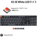 Keychron K5 SE Mac日本語配列 有線 / Bluetooth 5.1 ワイヤレス 両対応 テンキー付き ロープロファイル Gateron 赤軸 White LEDライト メカニカルキーボード K5SE-A1-JIS キークロン (Bluetoothキーボード) 【国内正規品】