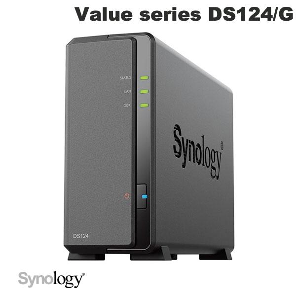 【エントリーで全品P5倍〜6/10まで】 Synology DiskStation 1ベイNASキット ガイドブック付き Value series DS124/G # DS124/G シノロジー