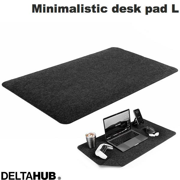 DELTAHUB Minimalistic felt desk pad Dark Grey L DP-L-D デルタハブ (マウスパッド)