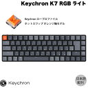 Keychron K7 Mac日本語配列 有線 / Bluetooth 5.1 ワイヤレス 両対応 テンキーレス ロープロファイル オプティカル ホットスワップ Keychron オレンジ軸 71キー RGBライト メカニカルキーボード # K7-E6-JIS キークロン