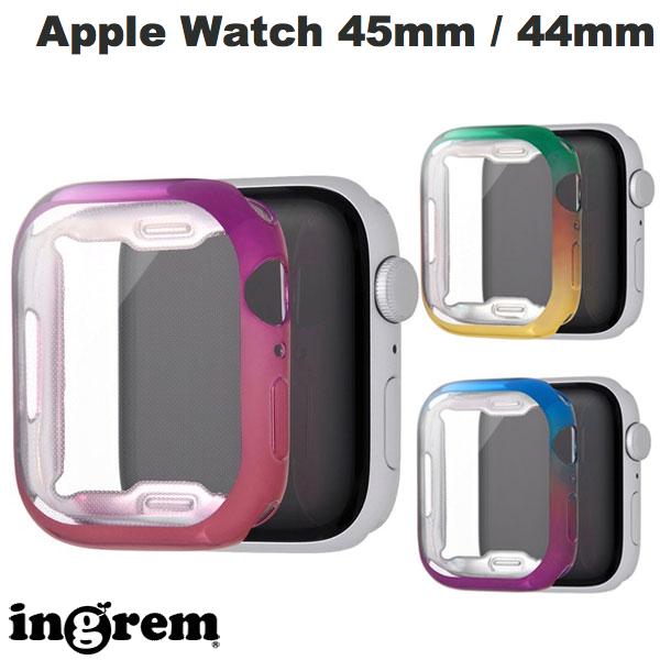  ingrem Apple Watch 45mm Series 9 / 8 / 7 / 44mm SE 第2世代 / SE TPUソフトケース META グラデーションカラー イングレム (アップルウォッチケース カバー)