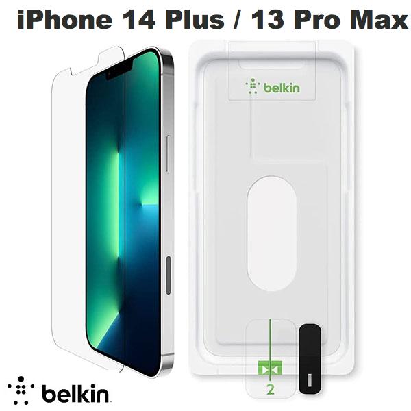 [ͥݥ̵] BELKIN iPhone 14 Plus / 13 Pro Max SCREENFORCE ݲݸ 饹ե 0.33mm # OVA070ZZ ٥륭 (վݸ饹ե)