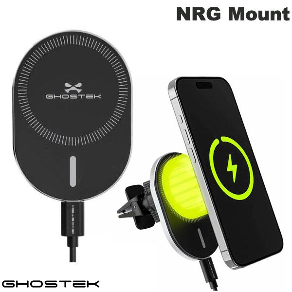 GHOSTEK NRG Mount カーマウント2 MagSafe対応 15W ワイヤレス急速充電 車載用 # GHONRG035 ゴーステッ..
