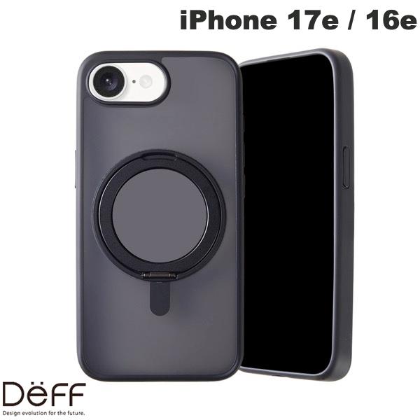iPhone17e 케이스 MagSafe 대응 마그넷 링 스탠드 Deff iPhone 17e / 16e ETANZE RING MASTER # DCS-IPESE4RBK 디프 (스마트폰 케이스 커버)
