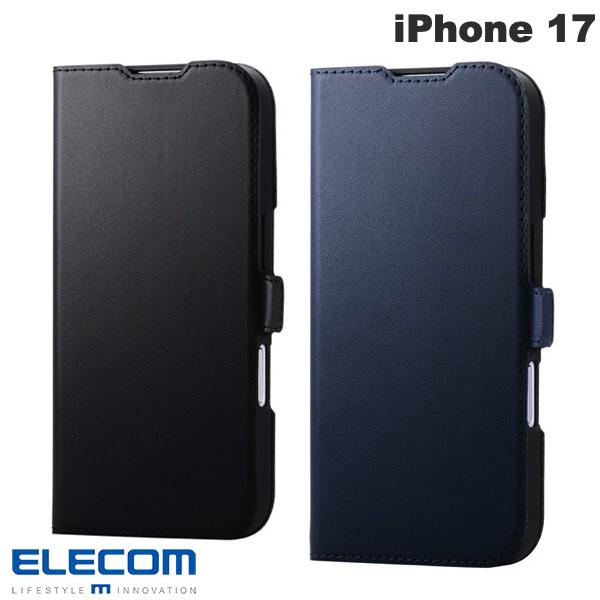 ELECOM iPhone 17 소프트 가죽 케이스 자석 부착 내충격 핸드 스트랩 부착 (스마트 폰 케이스 커버) 2025