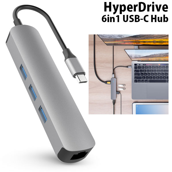 HYPER++ HyperDrive USB Type-C 6 in 1 Hub PDб # HP15582 ϥѡ (USB Type-C ץ)