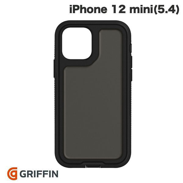 Griffin Technology iPhone 12 mini Survivor Extreme Asphalt 耐衝撃ケース Black / Black GIP-058-BLK グリフィンテクノロジー (スマホケース カバー) サバイバー MIL規格 フチ高 防菌 指紋がつきにくい