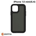 ネコポス発送 Griffin Technology iPhone 12 mini Survivor Extreme Asphalt 耐衝撃ケース Black / Black GIP-058-BLK グリフィンテクノロジー (スマホケース カバー) サバイバー MIL規格 フチ高 防菌 指紋がつきにくい