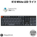 【あす楽】 【国内正規品】 Keychron K10 Mac日本語配列 有線 / Bluetooth 5.1 ワイヤレス両対応 テンキー付き Gateron G Pro 青軸 WHITE LEDライト メカニカルキーボード K10-A2-JIS キークロン (Bluetoothキーボード)