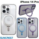 ネコポス送料無料 SUNCREST iPhone 14 Pro NEWT マグスタケース MagSafe対応 耐衝撃 スタンド一体型ケース サンクレスト (スマホケース カバー) スタンド付き スマホリング リング一体型 収納式スタンド