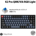 Keychron K2 Pro QMK/VIA Mac日本語配列 有線 / Bluetooth 5.1 ワイヤレス 両対応 テンキーレス ホットスワップ Keychron K Pro 青軸 87キー RGBライト メカニカルキーボード # K2P-J2-JIS キークロン