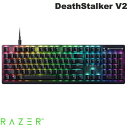 【あす楽】 Razer DeathStalker V2 英語配列 有線 クリッキーオプティカルスイッチ 薄型ゲーミングキーボード Clicky Optical Switch # RZ03-04501800-R3M1 レーザー (キーボード)